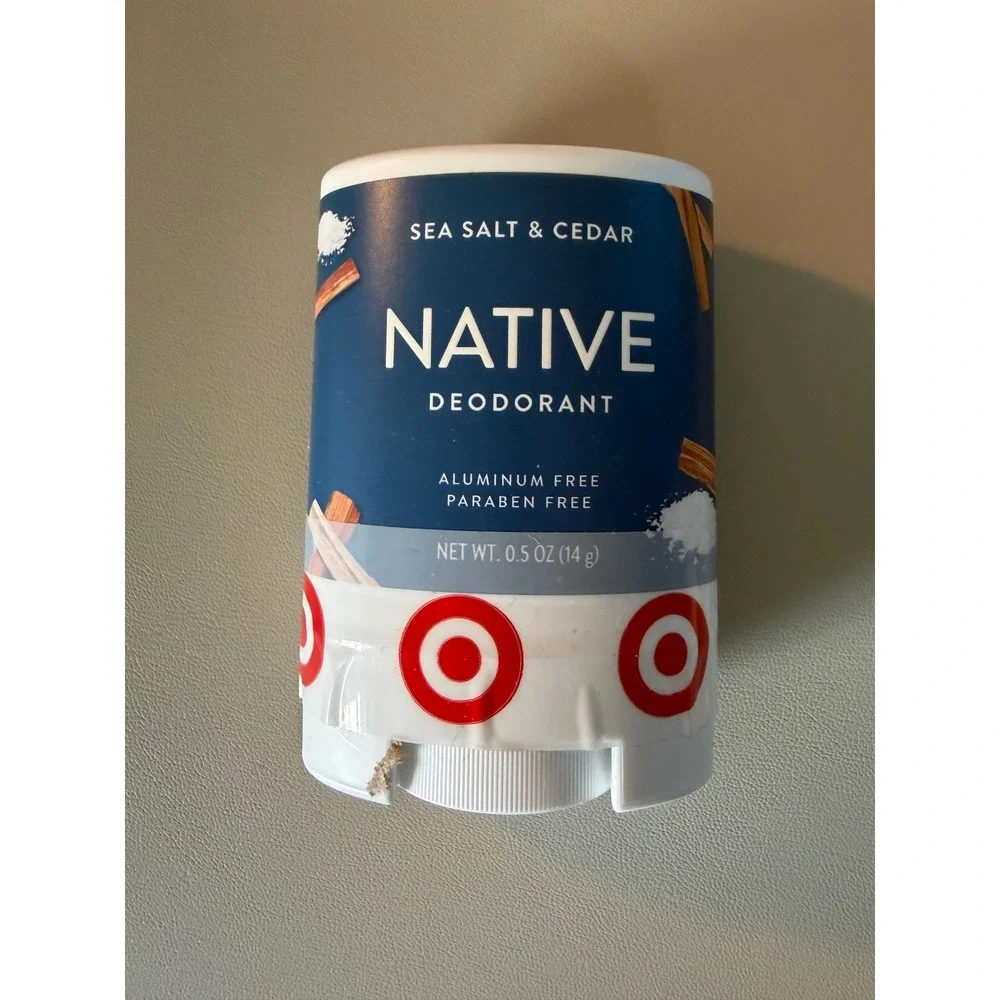 Native Sea Salt & Cedar Deodorant 0.5oz Travel Size Aluminum Free 3 Pack NEW